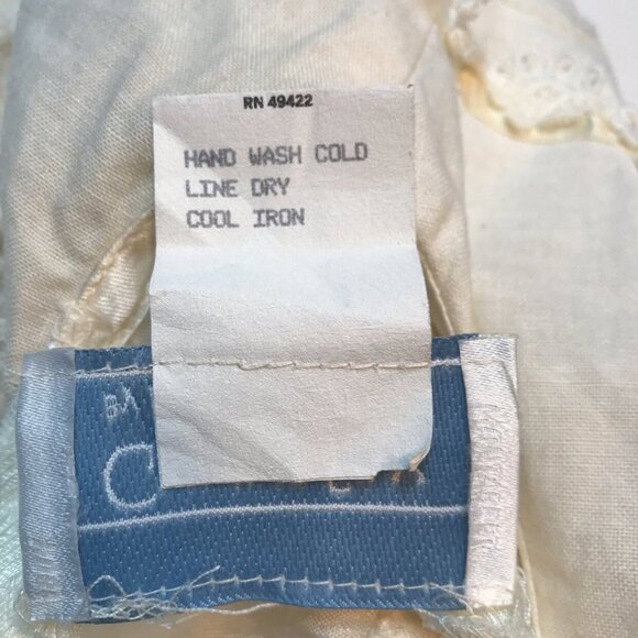 Gunne Sax Vintage 80s Lace Peasant Dress Ivory Ecru 6 Months - Picture 8 of 8